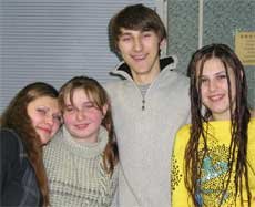 Катя, Янка, я и Настя