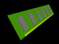 Условная иллюстрация планки памяти ОЗУ